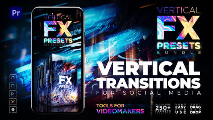 Vertical Transitions Pack for Premiere Pro